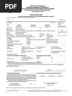 Central Mindanao University: Application Form