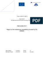 H2020-ICT-688712 Report on the networking capabilities provided by the testbed