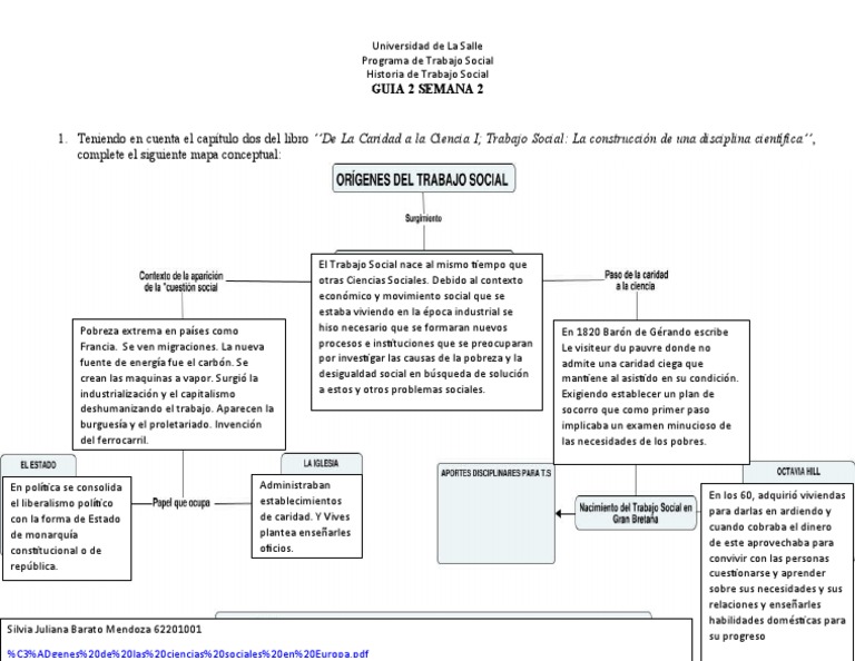 Mapa Conceptual Sobre Los Orígenes Del Trabajo Social | PDF | Trabajo