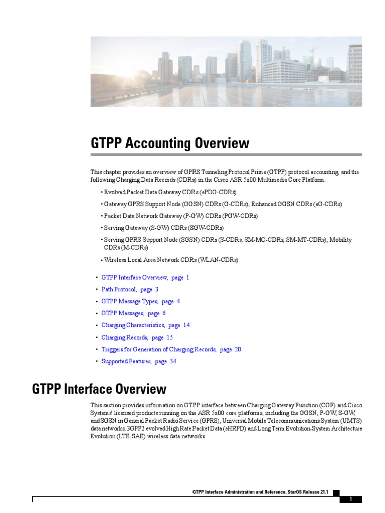 GTPP Accounting and CDR Overview | PDF | Port (Computer Networking ...