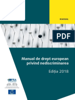 Manual de drept european privind nediscriminarea 