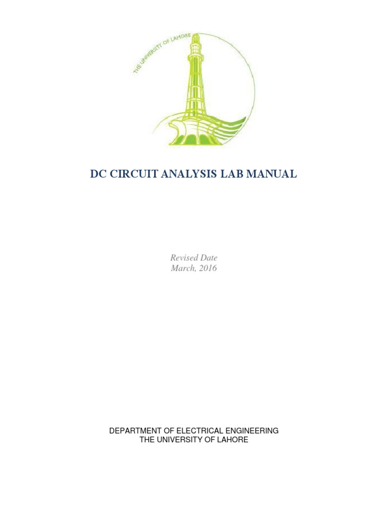 Circuit Analysis Lab Mannual Pdf Pdf Resistor Series And