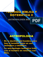 TEO. BÍB. Y SIST. II - Antropología Biblica