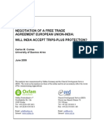 Eed Oxfam Correa EU India FTA 2009 Eng PDF