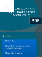 Measuring Dry and Liquid Ingredients Accurately