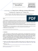 Validating E-Learning Factors Affecting Training Effectiveness