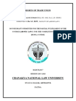 Chanakya National Law University: Rights of Trade Union