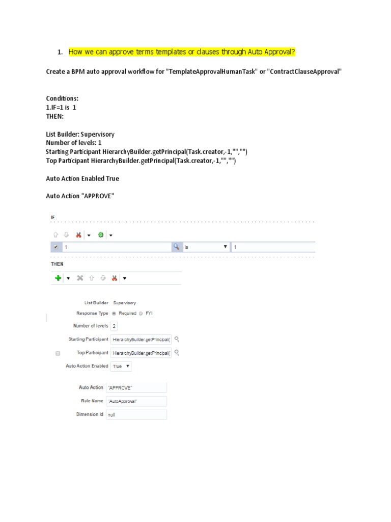 Auto Approval Workflow Setup Guide | PDF | Business Process Management ...