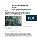 Diez Conceptos Matemáticos Que Deberías Conocer