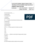MCOM MCQ PDF Sample Papers