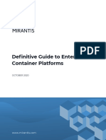 Definitive Guide To Enterprise Container Platforms: OCTOBER 2020