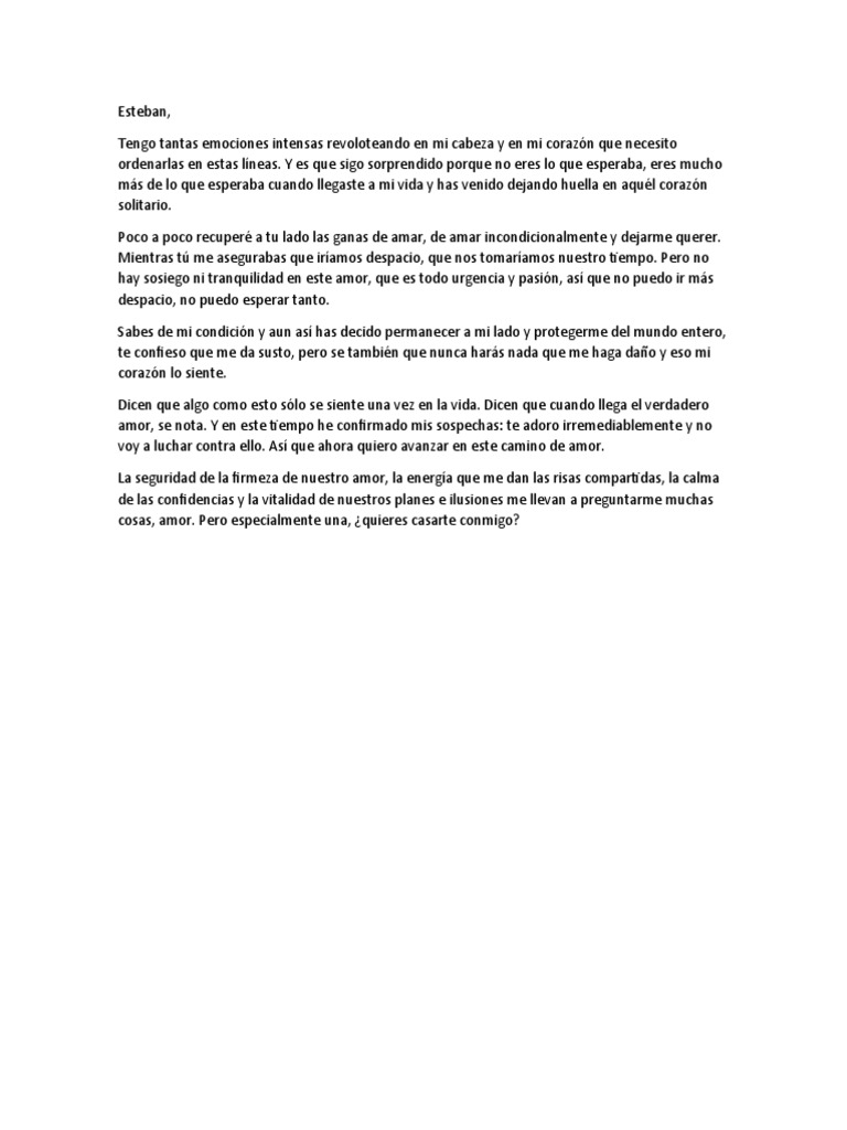 Carta para Matrimonio | PDF