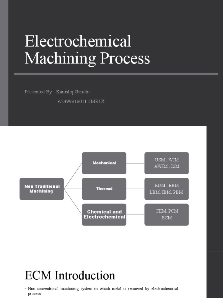 Electrochemical Machining Overview | PDF | Electrochemistry | Electric ...