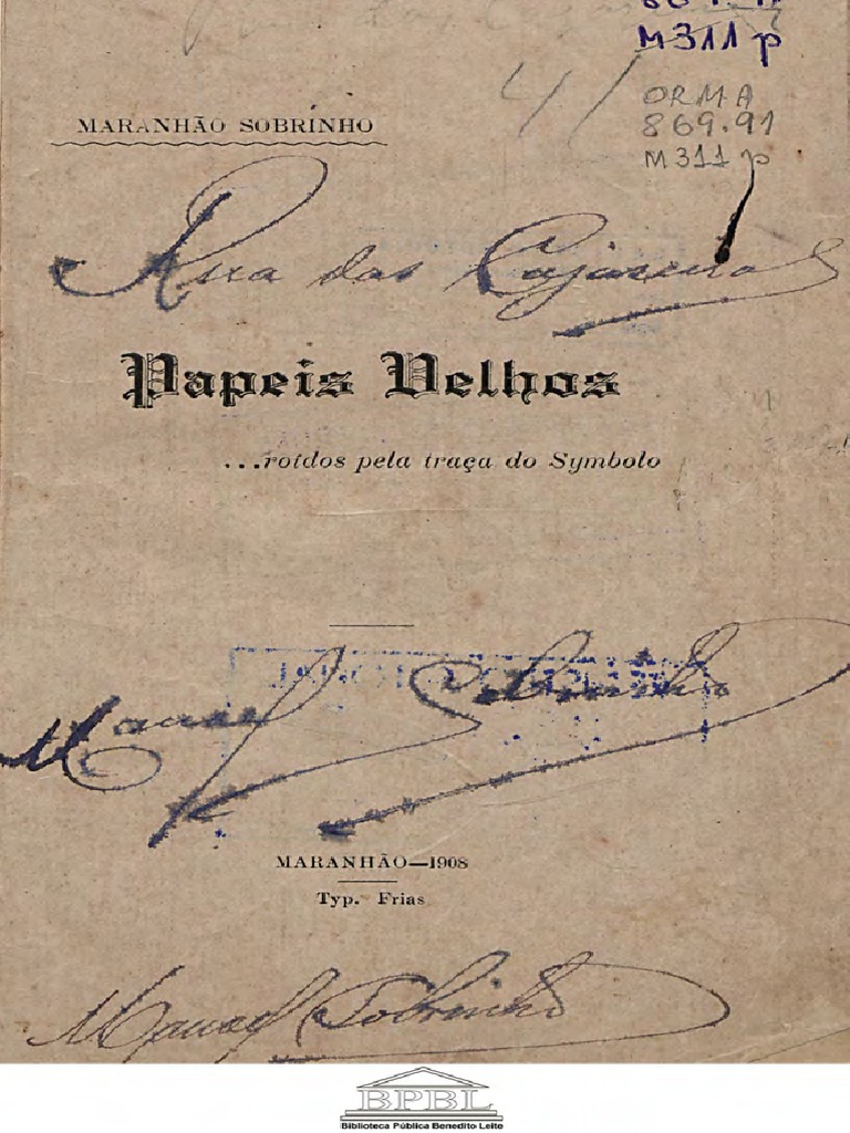 Maranhão Sobrinho - Papeis Velhos (1908) PDF | PDF | Natureza, image size:768x1024