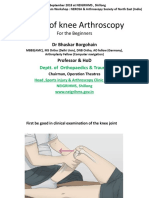 Basics of Knee Arthroscopy: For The Beginners