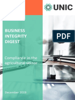 Business Integrity Digest: Compliance in The Agricultural Sector