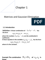 Matrices and Gaussian Elimination