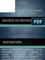 Matriz de Priorización