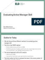 Evaluating Active Manager Skill-2014