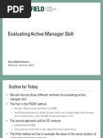 Evaluating Active Manager Skill-2014