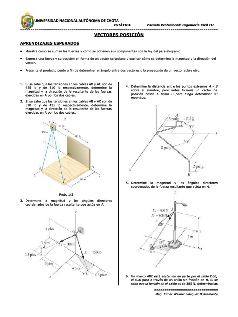 Qdoc - Tips Vectores-Posicion PDF | PDF | Vector Euclidiano | Sistema ...