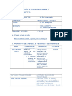 Trabajamos Una Rutina - Sesion de Aprendizaje