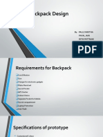 Backpack Design: By: Palle Nikitha Payal Jain Ritik Pattnaik Ravish Ranjan Chirag Bandal