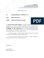 Carta de Solicitud de Cuenta