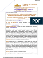 Teleasistencia No Invasiva Mediante Televisión Digital: Estudio de Los Hábitos de Consumo de Televisión de Los Mayores