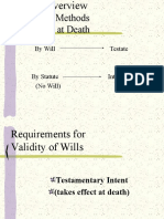 Two Basic Methods of Transfer at Death: by Will Testate