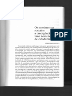 Evelina Dagnino. Os Movimentos Sociais e Uma Nova Concepção de Cidadania