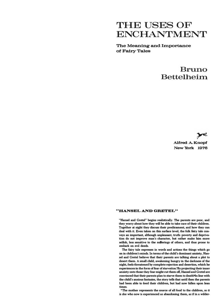 The Uses of Enchantment: Bruno Bettelheim | PDF | Hansel And Gretel ...