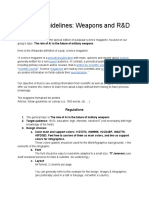 Editorial Guidelines: Weapons and R&D