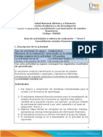 Guia de Actividades y Rúbrica de Evaluación - Unidad 2 - Tarea 3 - Consolidación de Estados Financieros PDF