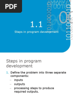 Steps in Program Development