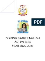 Second Grade English Activities YEAR 2020-2021