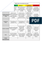 Carta. Rúbrica de Carta PDF