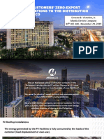 The Impacts of Customers' Zero-Export Solar PV Installations To The Distribution Service of Meralco