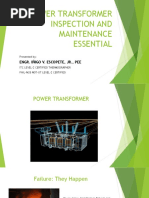 Power Transformer Inspection and Maintenance Essential: Engr. Iñigo V. Escopete, JR., Pee