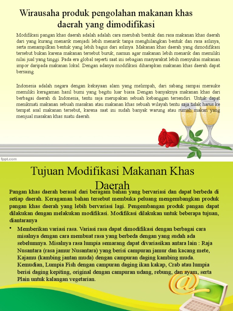 Modifikasi Makanan Khas Daerah Pdf