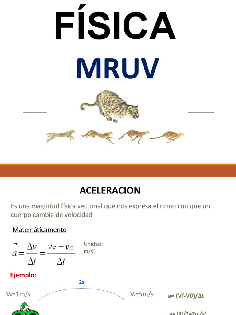 Conceptos Clave de MRUV en Física | PDF
