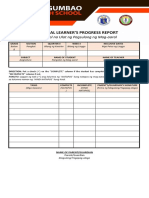 Individual Learners Progress Report Template 2020