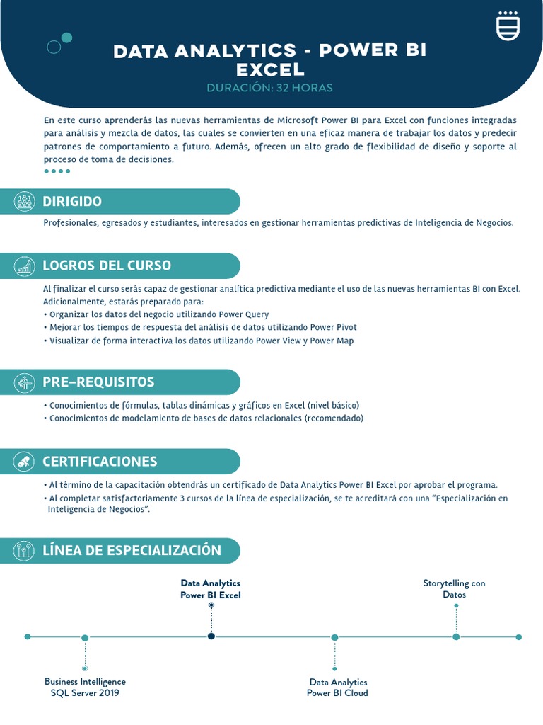 Curso de Power BI y Excel en Cibertec | PDF | Microsoft Excel ...