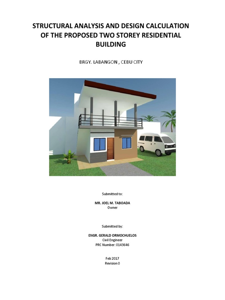 Structural Analysis and Design Calculation of The Proposed Two Storey ...