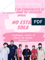 Copia de Mensaje Del Cáncer de Mama Con Líneas de Figura Femenina Con Fondo Rosa Póster