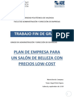 PLAN DE EMPRESA PARA UN SALÓN DE BELLEZA CON PRECIOS LOW-COST Ejemplo