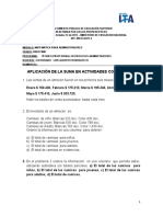 Taller Aplicacion de La Suma Actividades Comerciales Procesos Adm 2018