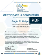 Certificate of Completion: Regie R. Baliguat
