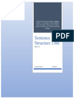 Sentence Structure Unit