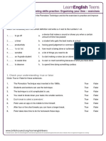 Organising Your Time - Exercises 0 PDF